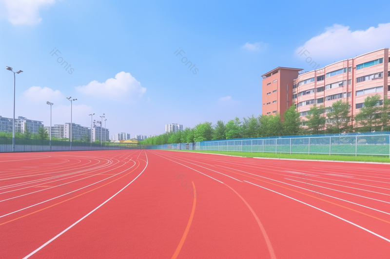 大学操场红色跑道,高清,摄影图,摄影图片,图片大全,摄影图免费下载